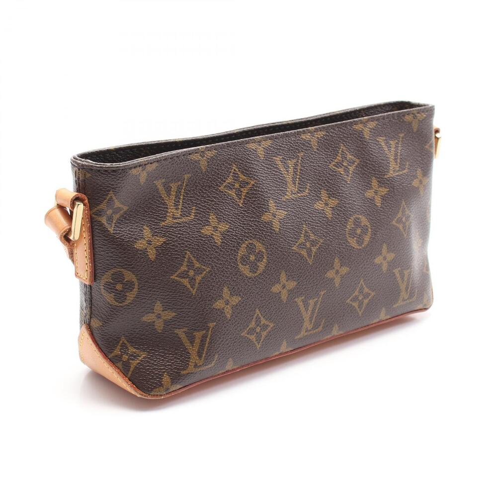 Louis Vuitton Canvas Brown Leather Bag Monogram Shoulder Trotteur